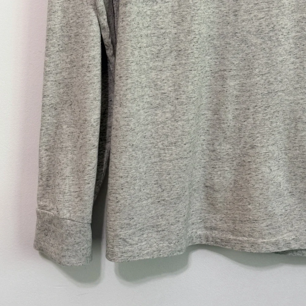 Polo‎ Ralph Lauren V Neck Tee M Mens Soft Heathered Gray Long Sleeve Pullover